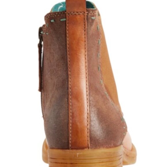 ROAN BY BED STU Hostile Chelsea Short Leather Zip Ankle Pecan Boots 6.5 - Picture 5 of 6